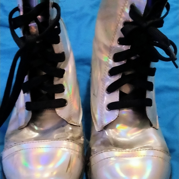 Shoes - Holographic Boots- Size 8